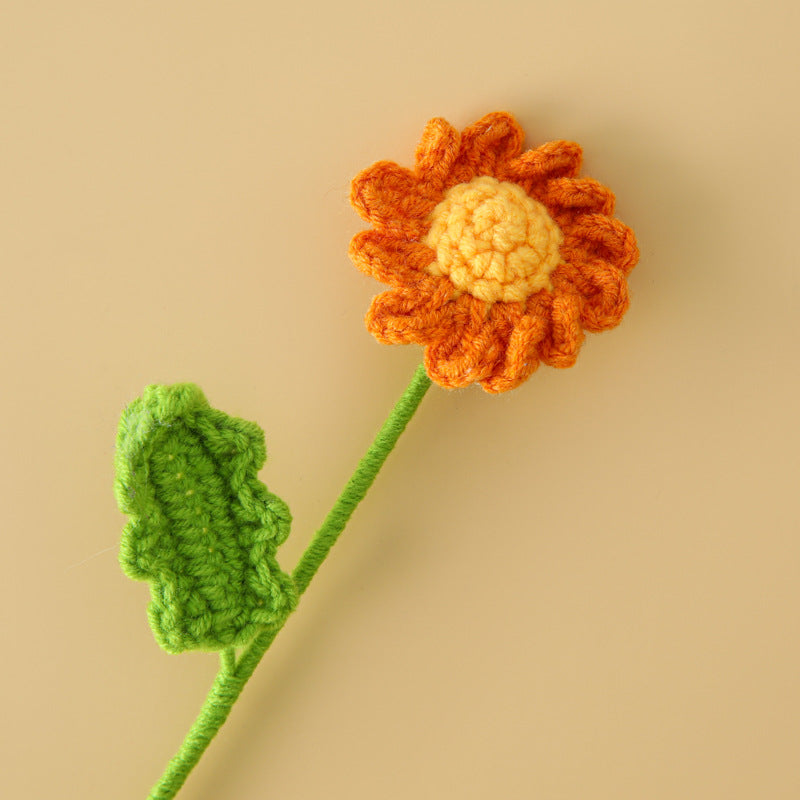 Handmade Crochet Sunflower & Rose Bouquet: Hypoallergenic No-Wilt Gift for Home/Desk, Holidays & Mother’s Day - Mia-yarnwhiper