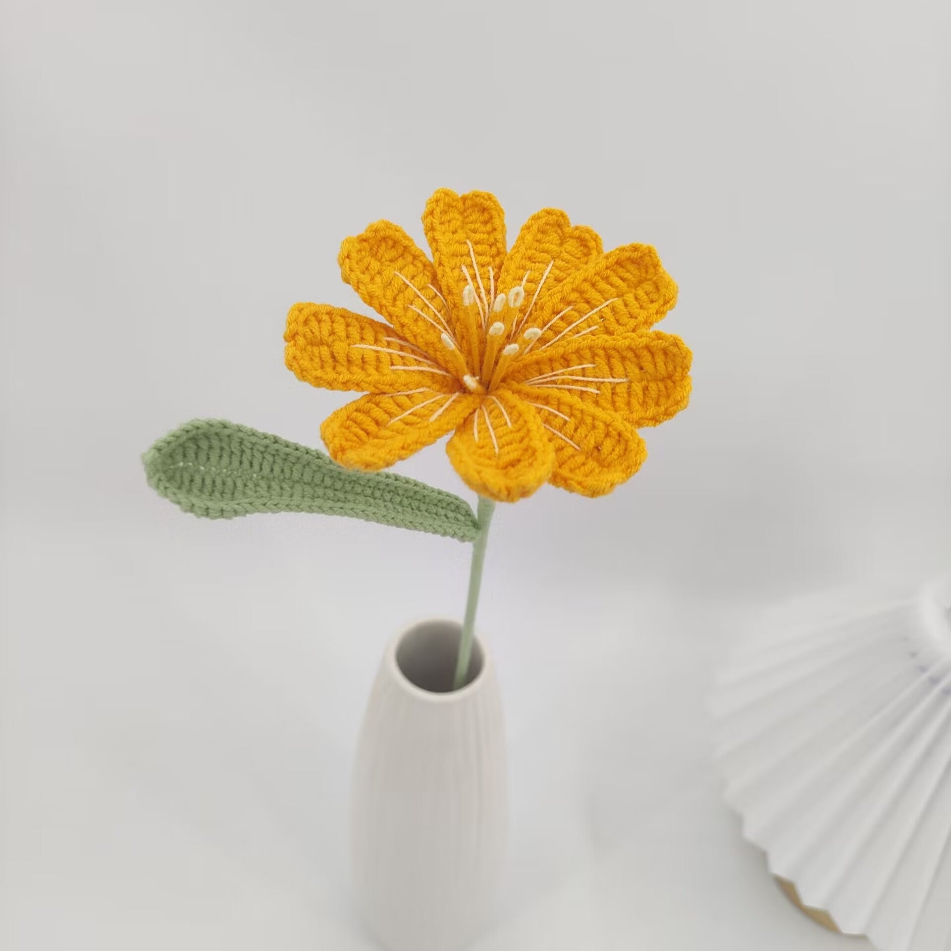 Handmade Crochet Autumn Floral Bouquet: Wilt-Proof, Hypoallergenic Gift for Holidays, Thanksgiving & Housewarming - Mia-yarnwhiper