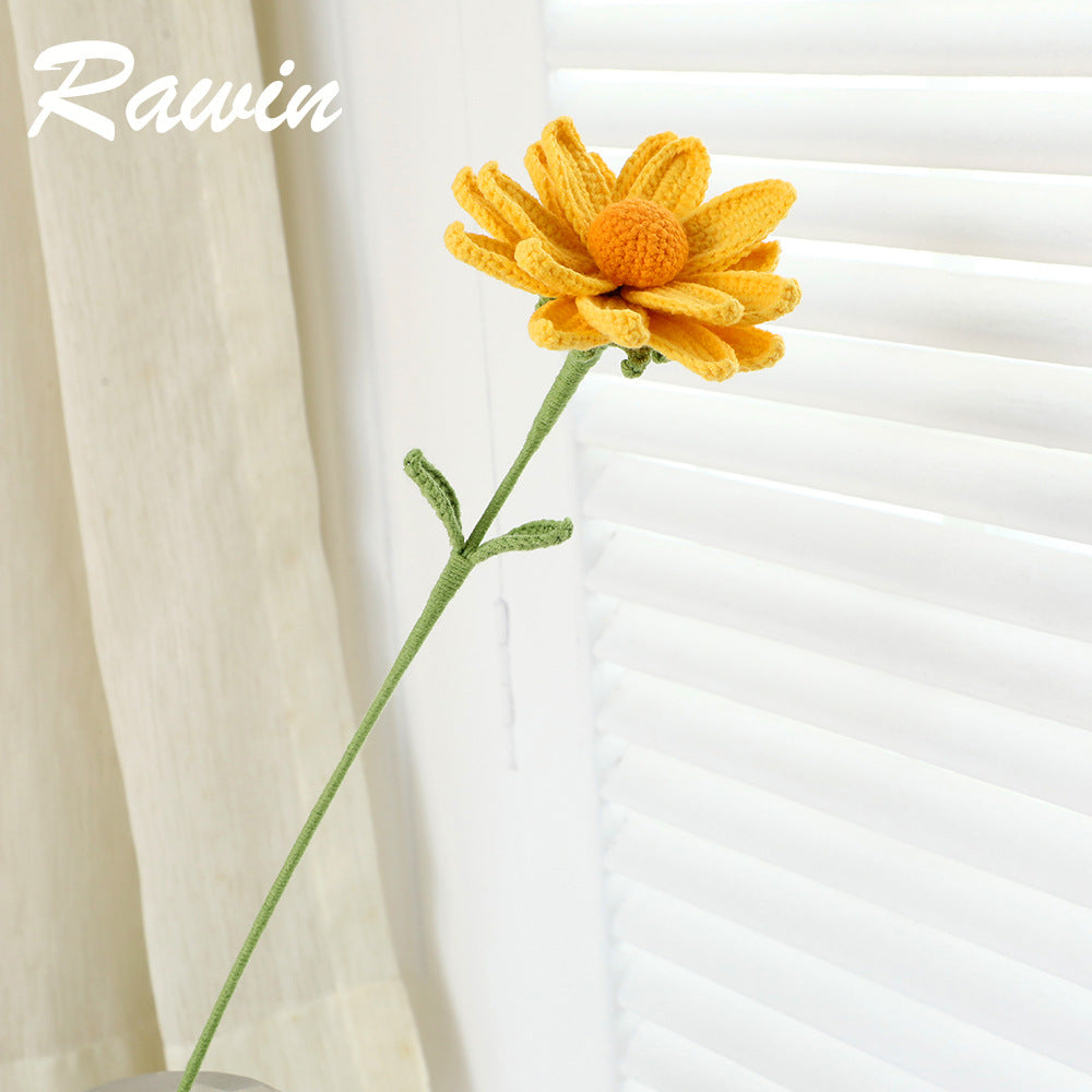 Handmade Crochet Yellow Floral Bouquet: Wilt-Proof, Hypoallergenic Gift for Home Decor & Special Occasions - Mia-yarnwhiper