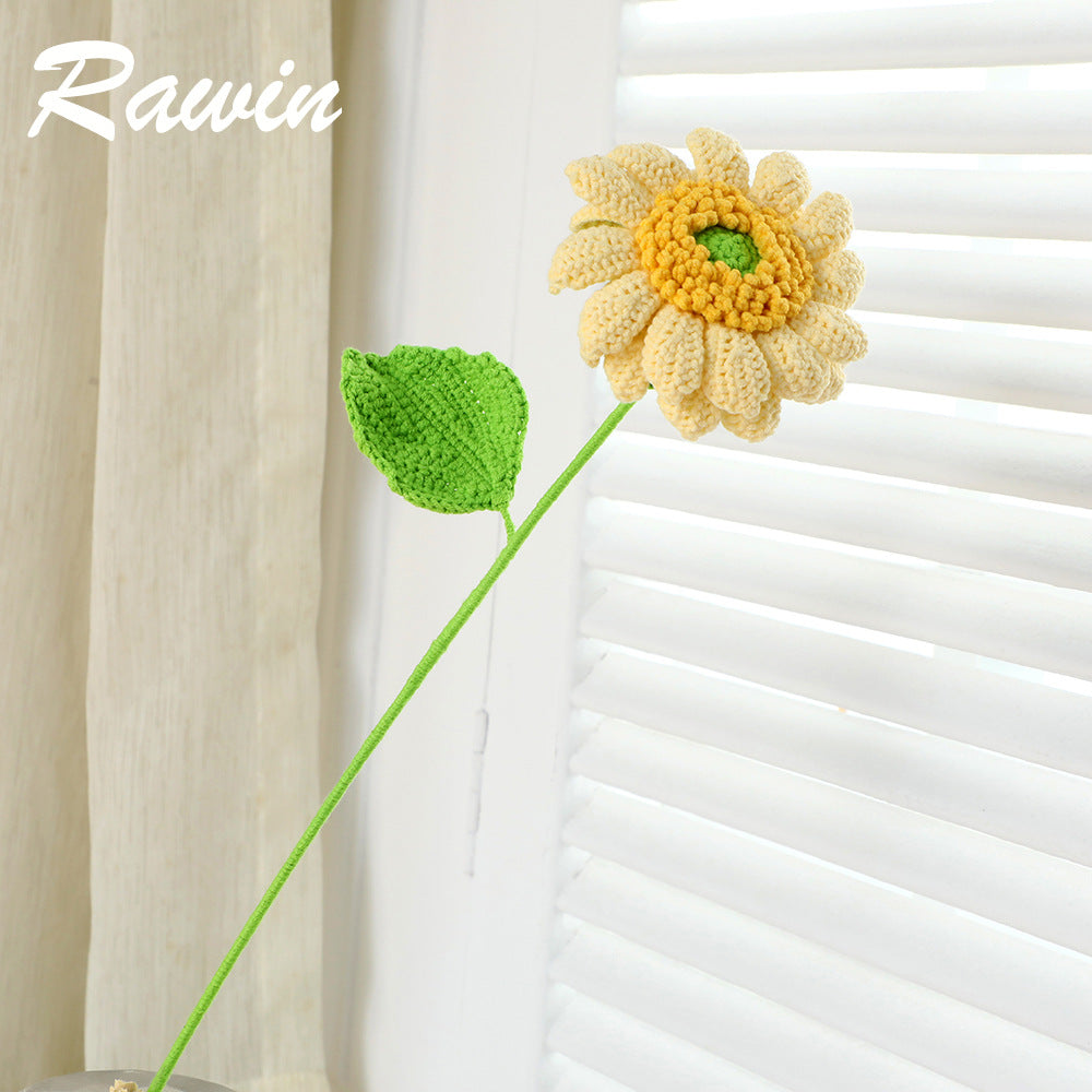 Handmade Crochet Yellow Floral Bouquet: Wilt-Proof, Hypoallergenic Gift for Home Decor & Special Occasions - Mia-yarnwhiper