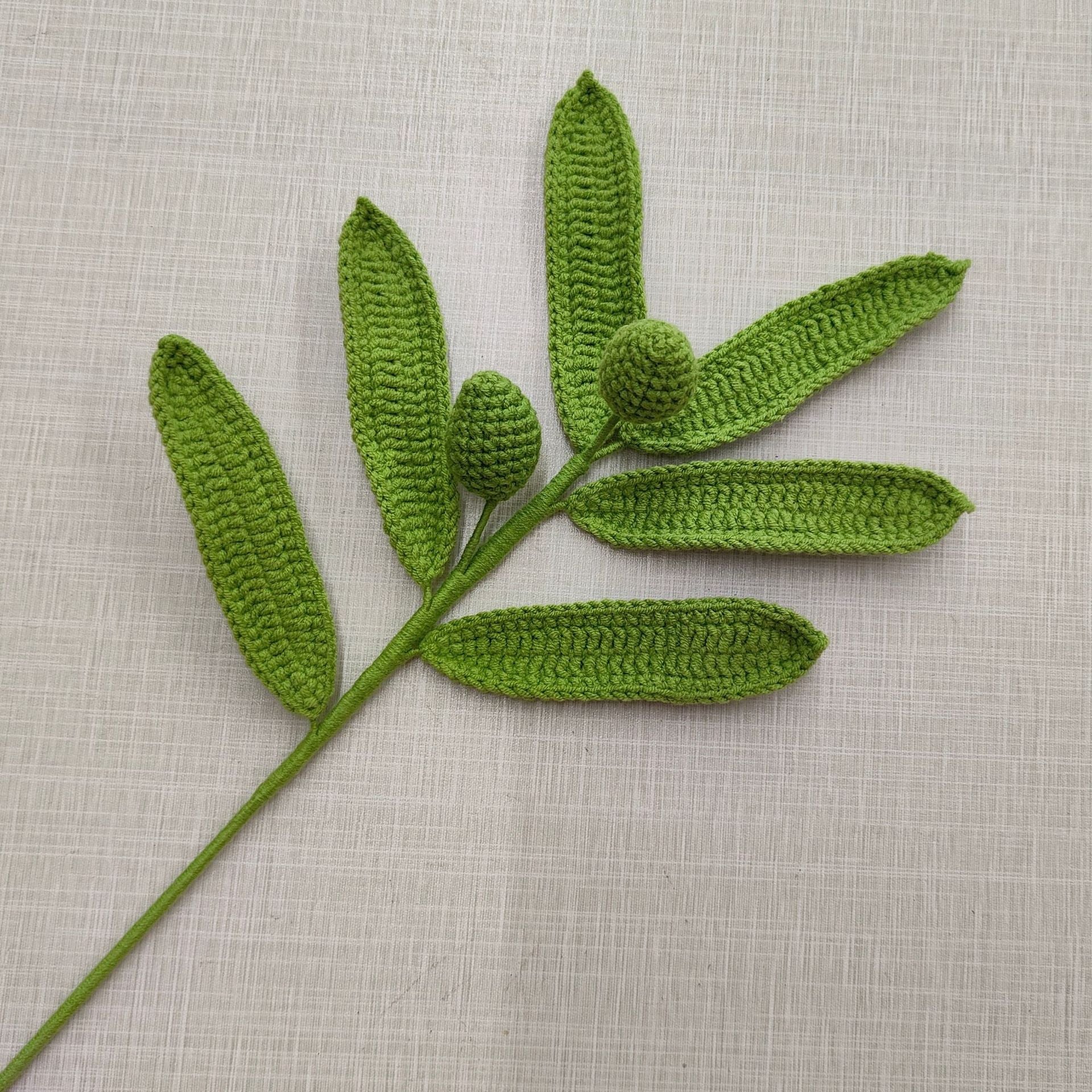 Handmade Crochet Greenery Stems: Floral Filler, Home Decor, Desk Ornament & Gift for Housewarming/Birthdays/DIY - Mia-yarnwhiper