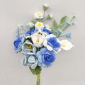 Handmade Crochet Blue & White Bouquet: Wilt-Proof, Hypoallergenic Gift for Home Decor, Weddings & Holidays - Mia-yarnwhiper