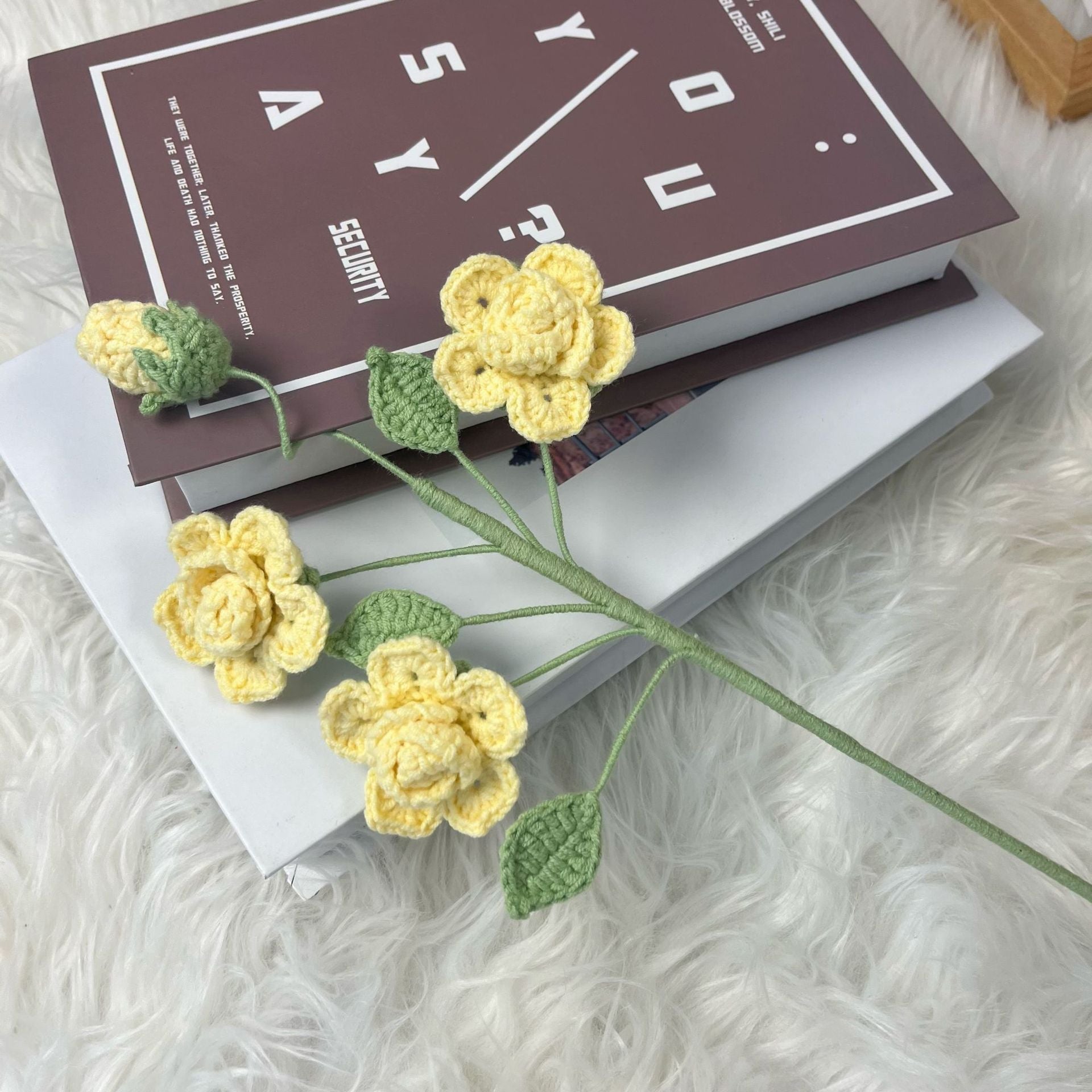 Handmade Crochet Sunflower & Rose Bouquet: Hypoallergenic No-Wilt Gift for Home/Desk, Holidays & Mother’s Day - Mia-yarnwhiper