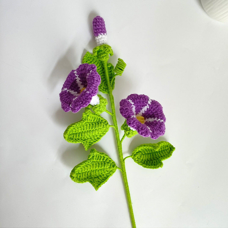 Handmade Crochet Morning Glory Bouquet: Wilt-Proof, Hypoallergenic Gift for Spring Decor, Holidays & Housewarming - Mia-yarnwhiper