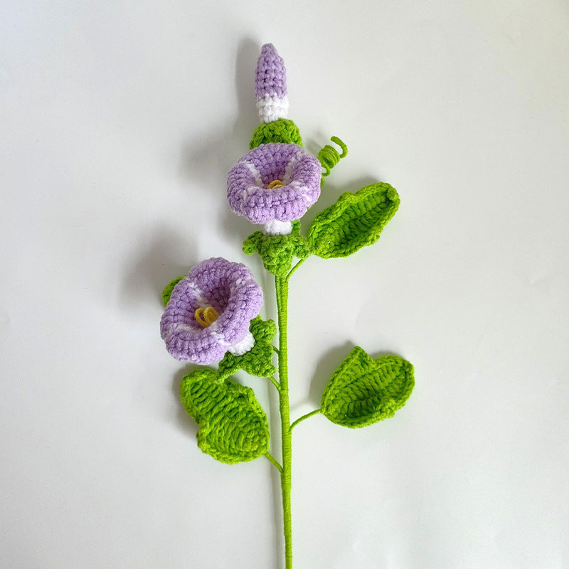 Handmade Crochet Morning Glory Bouquet: Wilt-Proof, Hypoallergenic Gift for Spring Decor, Holidays & Housewarming - Mia-yarnwhiper