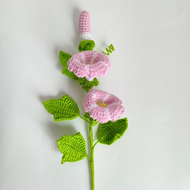 Handmade Crochet Morning Glory Bouquet: Wilt-Proof, Hypoallergenic Gift for Spring Decor, Holidays & Housewarming - Mia-yarnwhiper