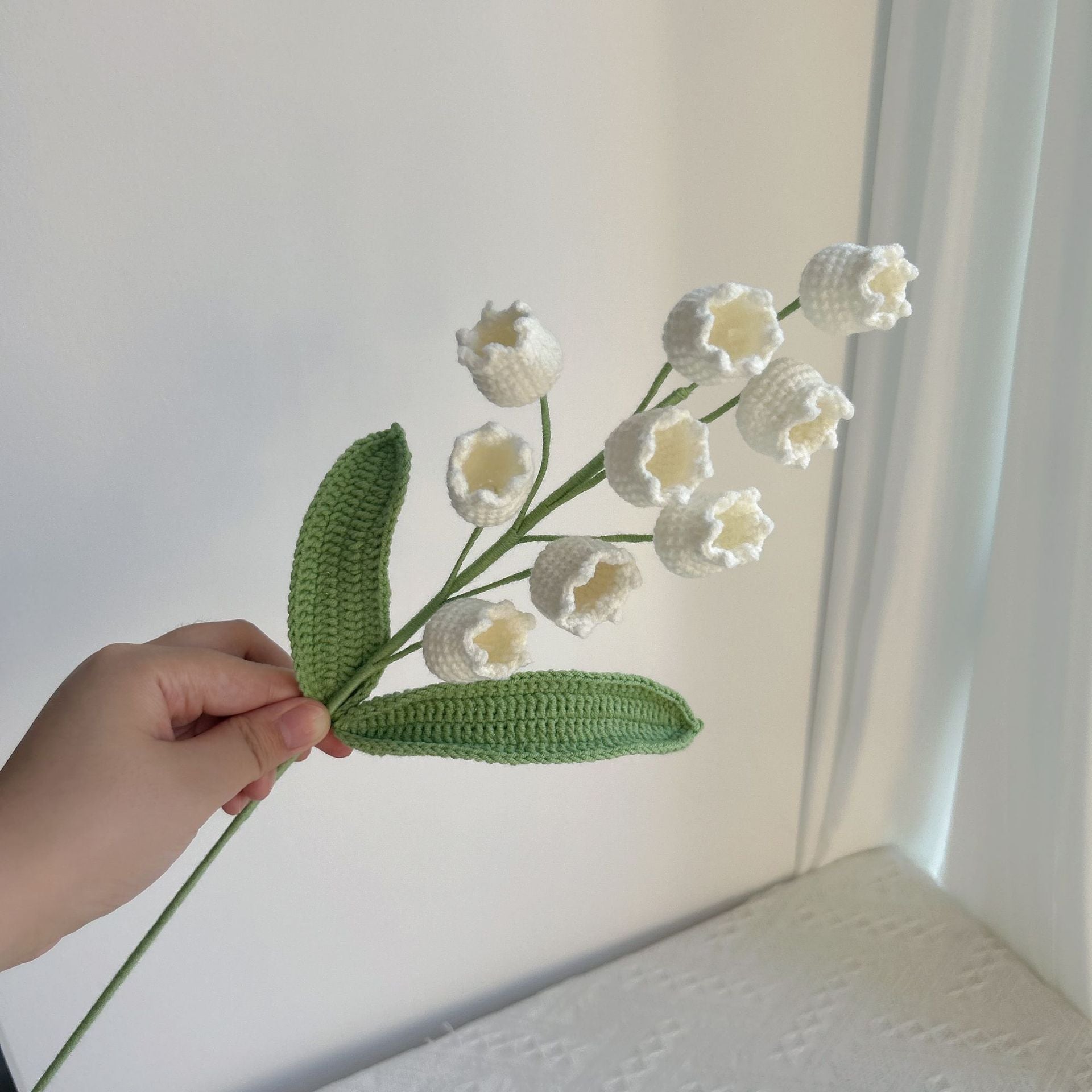 Handmade Crochet Lily of the Valley Bouquet: Delicate Decor & Gift for Housewarming, Birthdays & Occasions - Mia-yarnwhiper