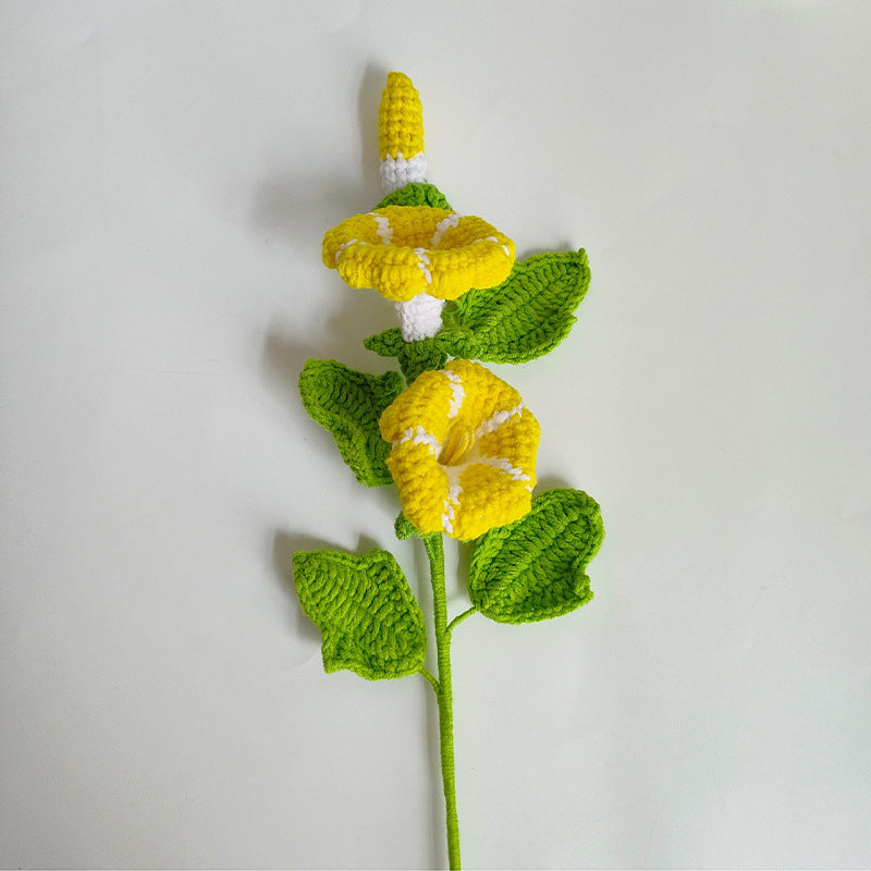 Handmade Crochet Morning Glory Bouquet: Wilt-Proof, Hypoallergenic Gift for Spring Decor, Holidays & Housewarming - Mia-yarnwhiper