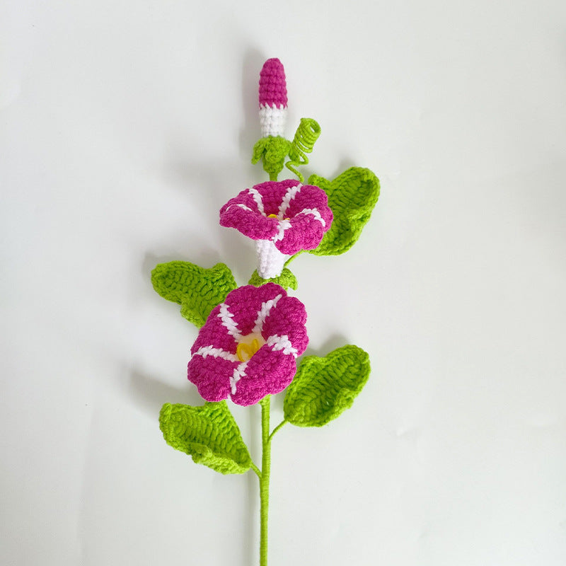 Handmade Crochet Morning Glory Bouquet: Wilt-Proof, Hypoallergenic Gift for Spring Decor, Holidays & Housewarming - Mia-yarnwhiper
