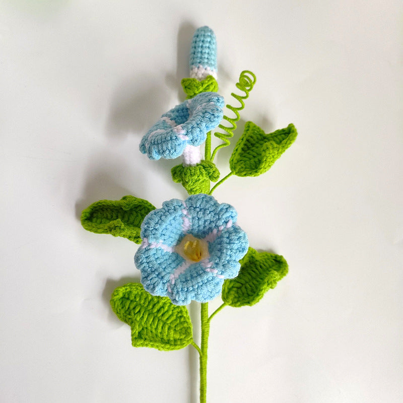 Handmade Crochet Morning Glory Bouquet: Wilt-Proof, Hypoallergenic Gift for Spring Decor, Holidays & Housewarming - Mia-yarnwhiper