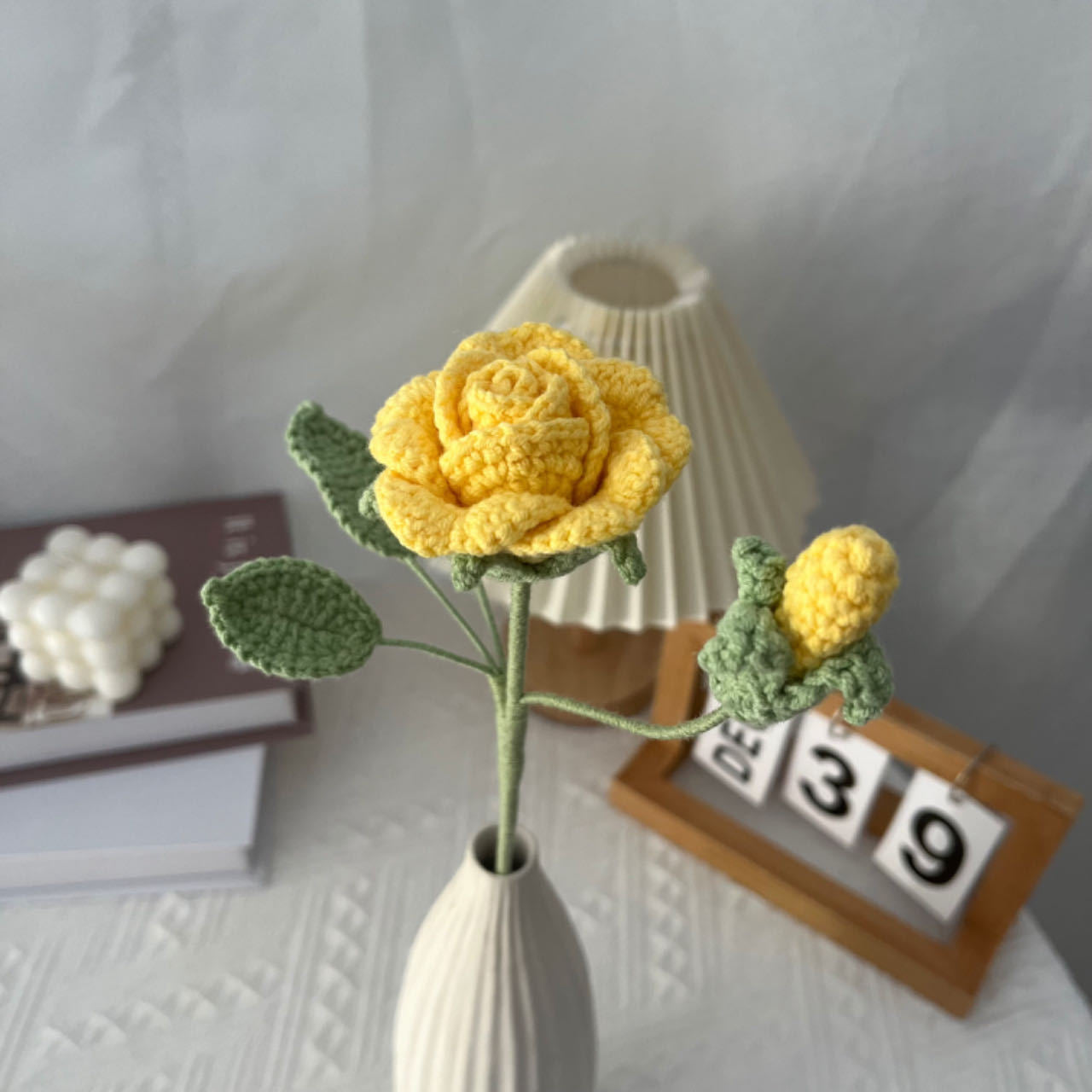 Handmade Crochet Sunflower & Rose Bouquet: Hypoallergenic No-Wilt Gift for Home/Desk, Holidays & Mother’s Day - Mia-yarnwhiper