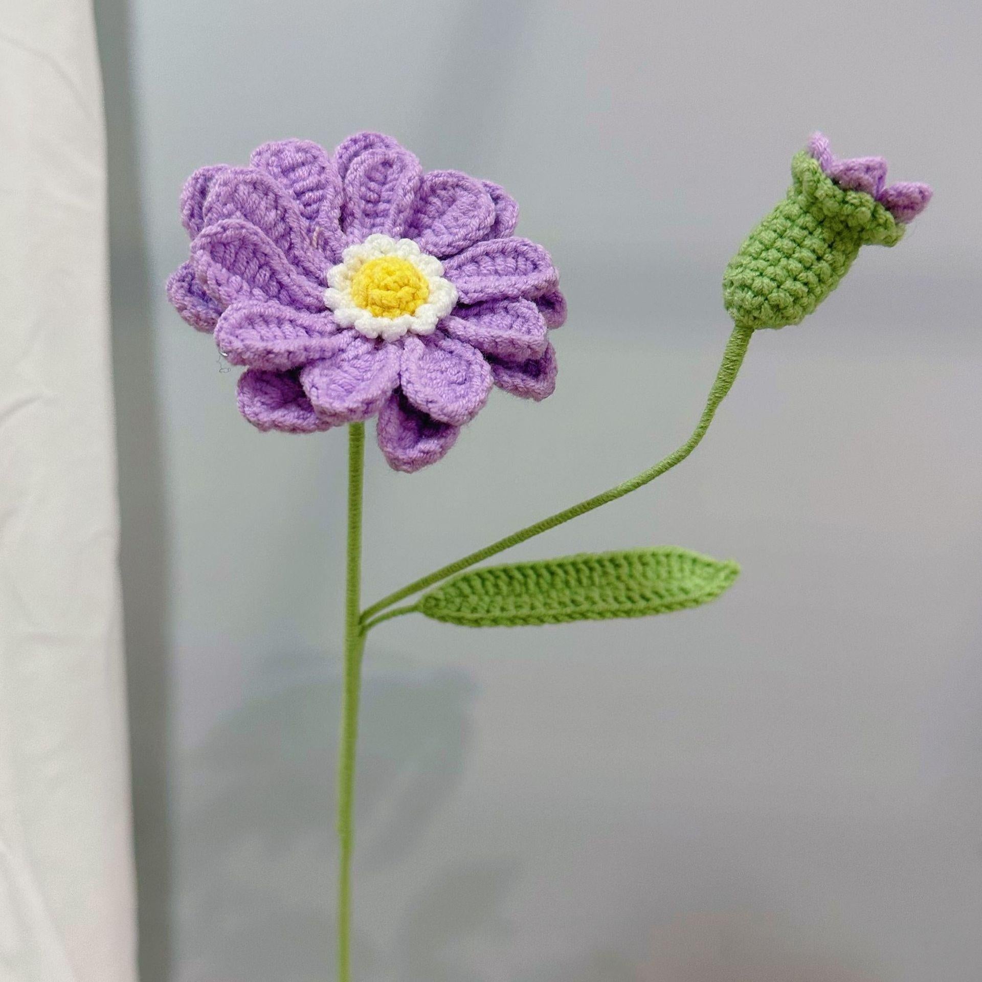 Handmade Crochet Floral Bouquet: Purple & Pink Arrangement, Home Decor, Centerpiece, Gift for Mother’s Day/Birthday/Housewarming - Mia-yarnwhiper