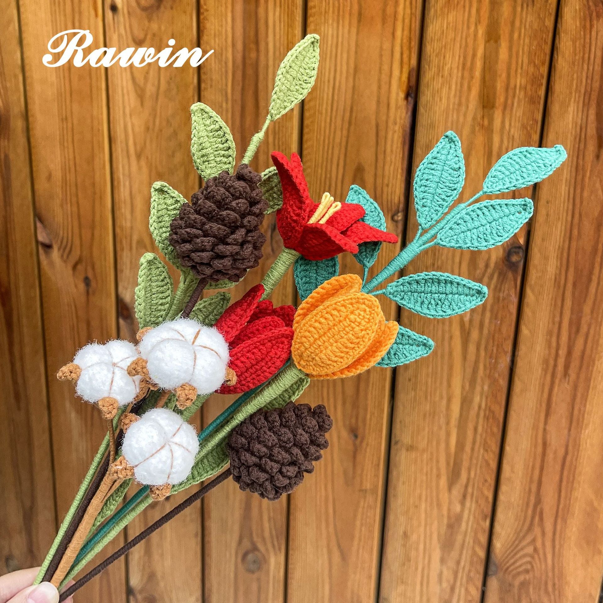 Handmade Crochet Flower Bouquet: Sunflower & Mixed Floral Arrangement – Home Decor, Desk Ornament, Holiday Gift (Mother’s Day, Valentine’s Day) - Mia-yarnwhiper