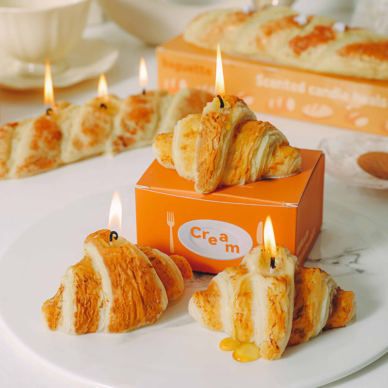 Baguette Candle: 3-Wick Beeswax Bread Scented Candle / French Bread Candle / Artisan Decor / Realistic Food Candle / Handmade gifts - Mia-yarnwhiper