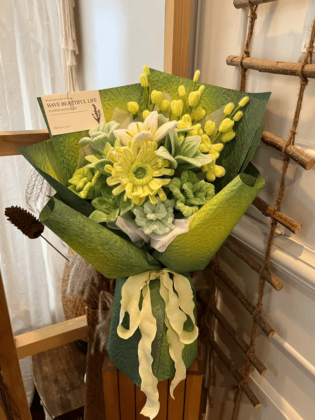 Handmade Crochet Tulip Bouquet | Eternal Flower Home Decor Tabletop Ornament, Artisan Handcrafted Valentine’s Day Gift – Long-Lasting Yarn Floral Arrangement for Romantic Occasions - Mia-yarnwhiper