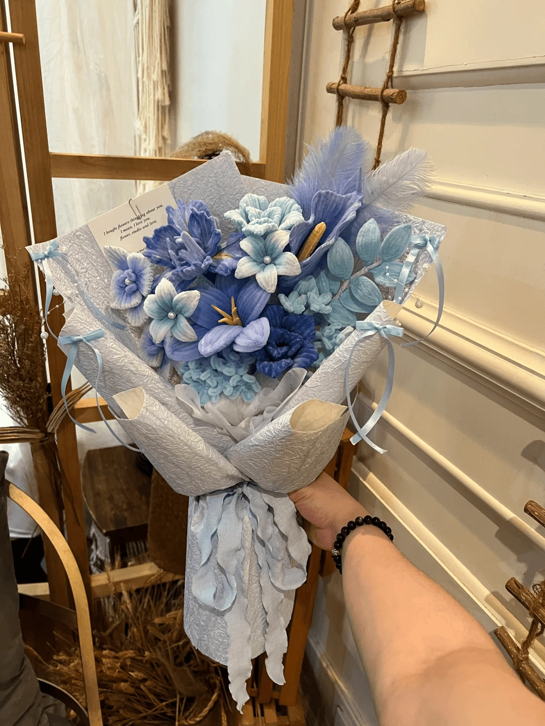 Handmade Crochet Tulip Bouquet | Eternal Flower Home Decor Tabletop Ornament, Artisan Handcrafted Valentine’s Day Gift – Long-Lasting Yarn Floral Arrangement for Romantic Occasions - Mia-yarnwhiper