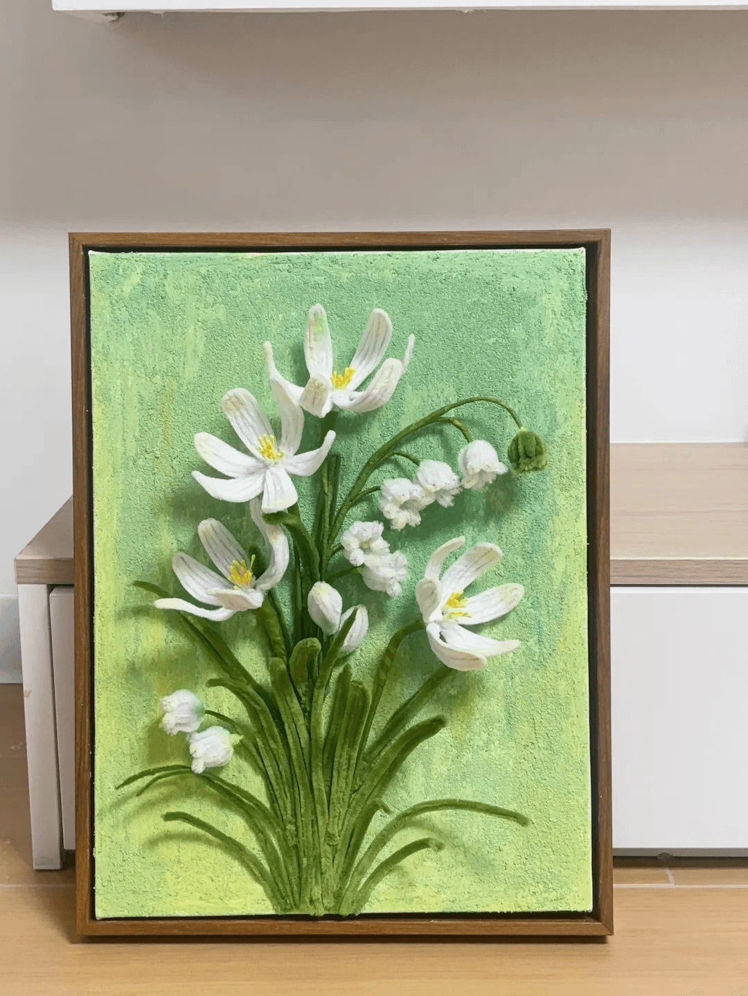 Handmade Crochet Violet Garden Frame Art | Eternal Flower Home Decor Tabletop Ornament, Artisan Handcrafted Valentine’s Day Gift – Long-Lasting Yarn Floral Wall/Desk Decor - Mia-yarnwhiper