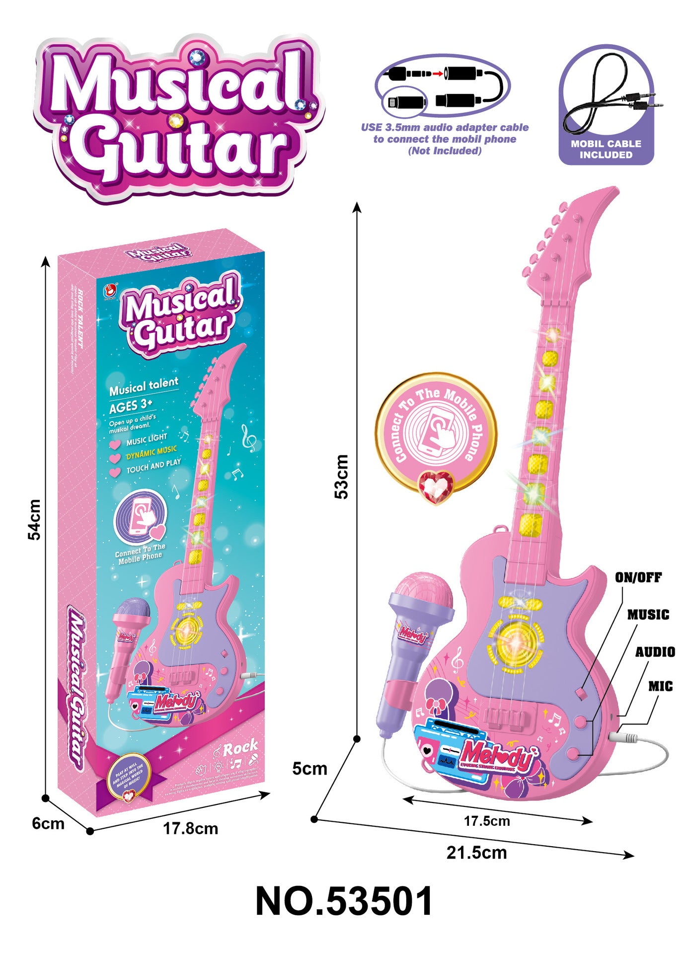 Microphone Toy, Karaoke Machine Toy with Light, Singing Machine Toy, Music Toy for Kids, Birthday Gift for Girls - Mia-yarnwhiper