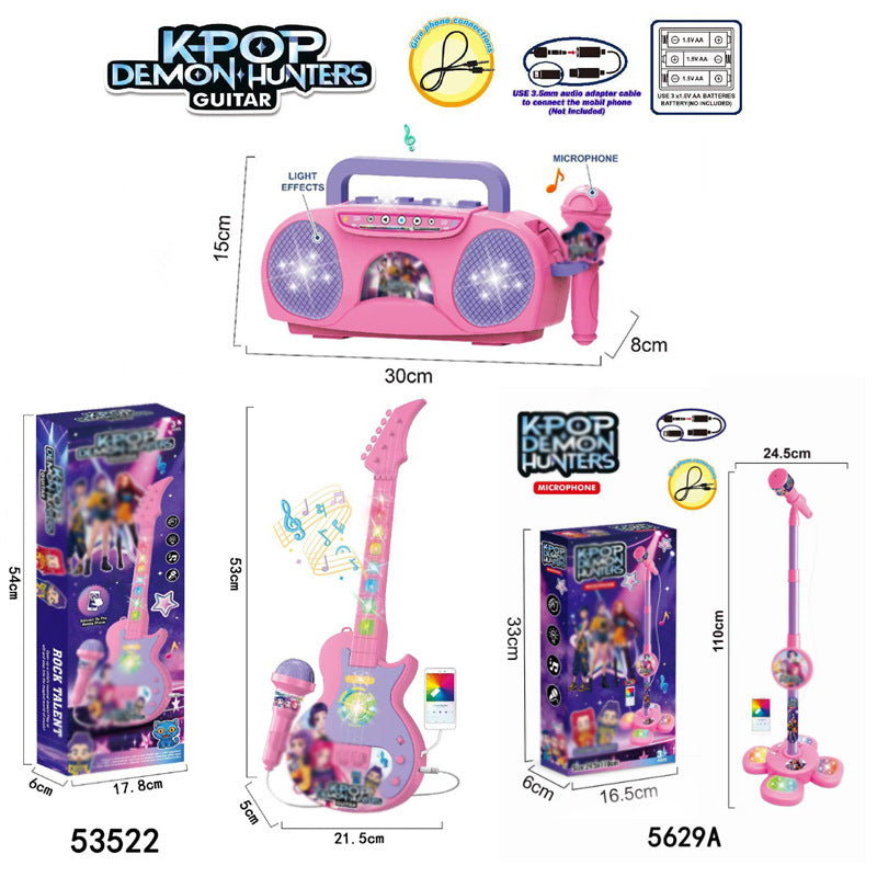 Microphone Toy, Karaoke Machine Toy with Light, Singing Machine Toy, Music Toy for Kids, Birthday Gift for Girls - Mia-yarnwhiper