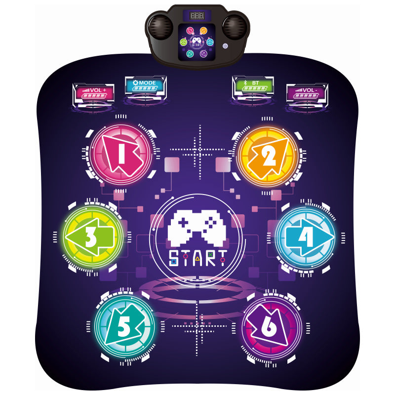 Merach Dance Mat Bluetooth Electronic Dance Pad with Light-up 6-Button 8-Button Built-in Music Dance Game Toy Gift for Kids Girls Boys 3-12 Years Old Portable Play - Mia-yarnwhiper
