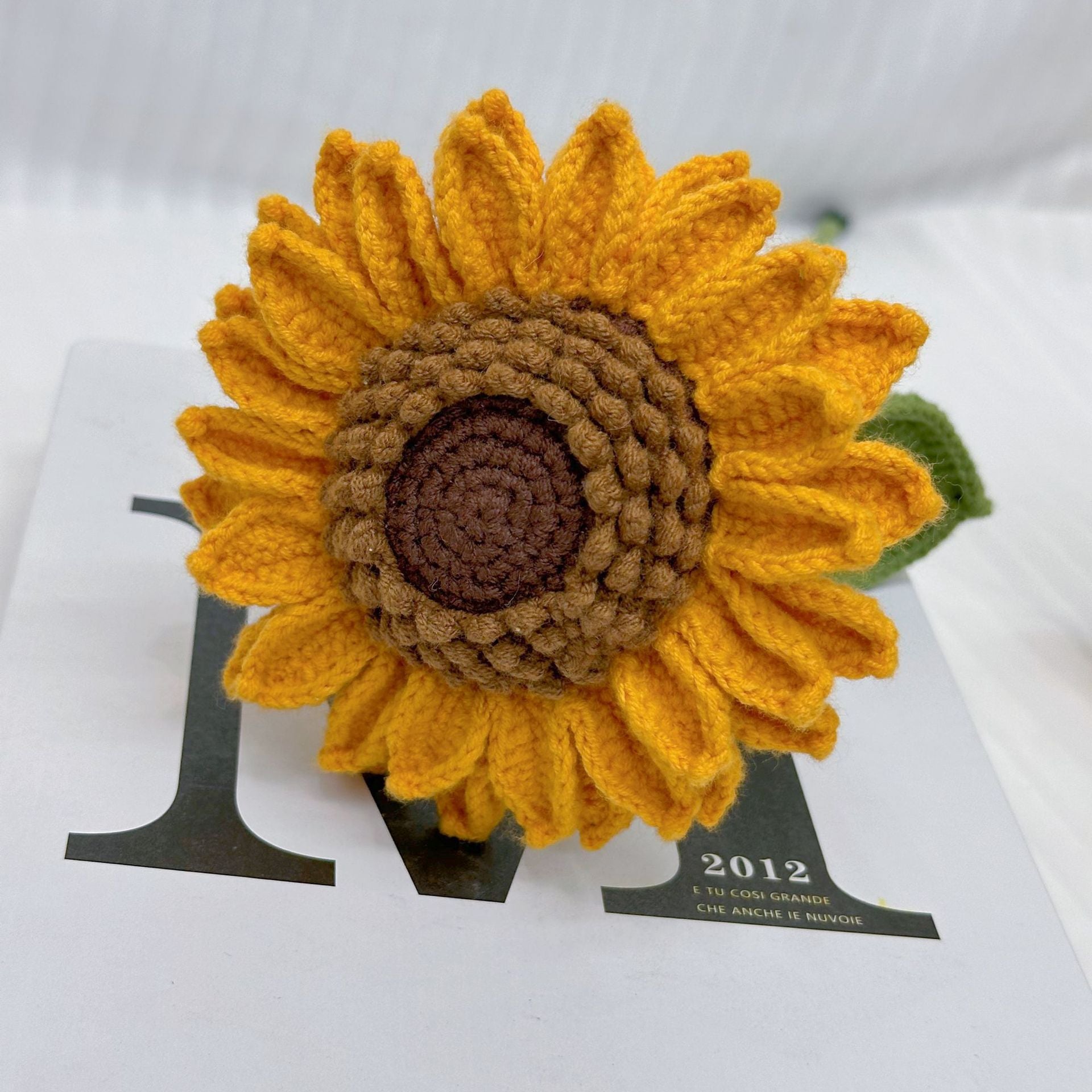 Handmade Crochet Sunflower & Rose Bouquet: Hypoallergenic No-Wilt Gift for Home/Desk, Holidays & Mother’s Day - Mia-yarnwhiper