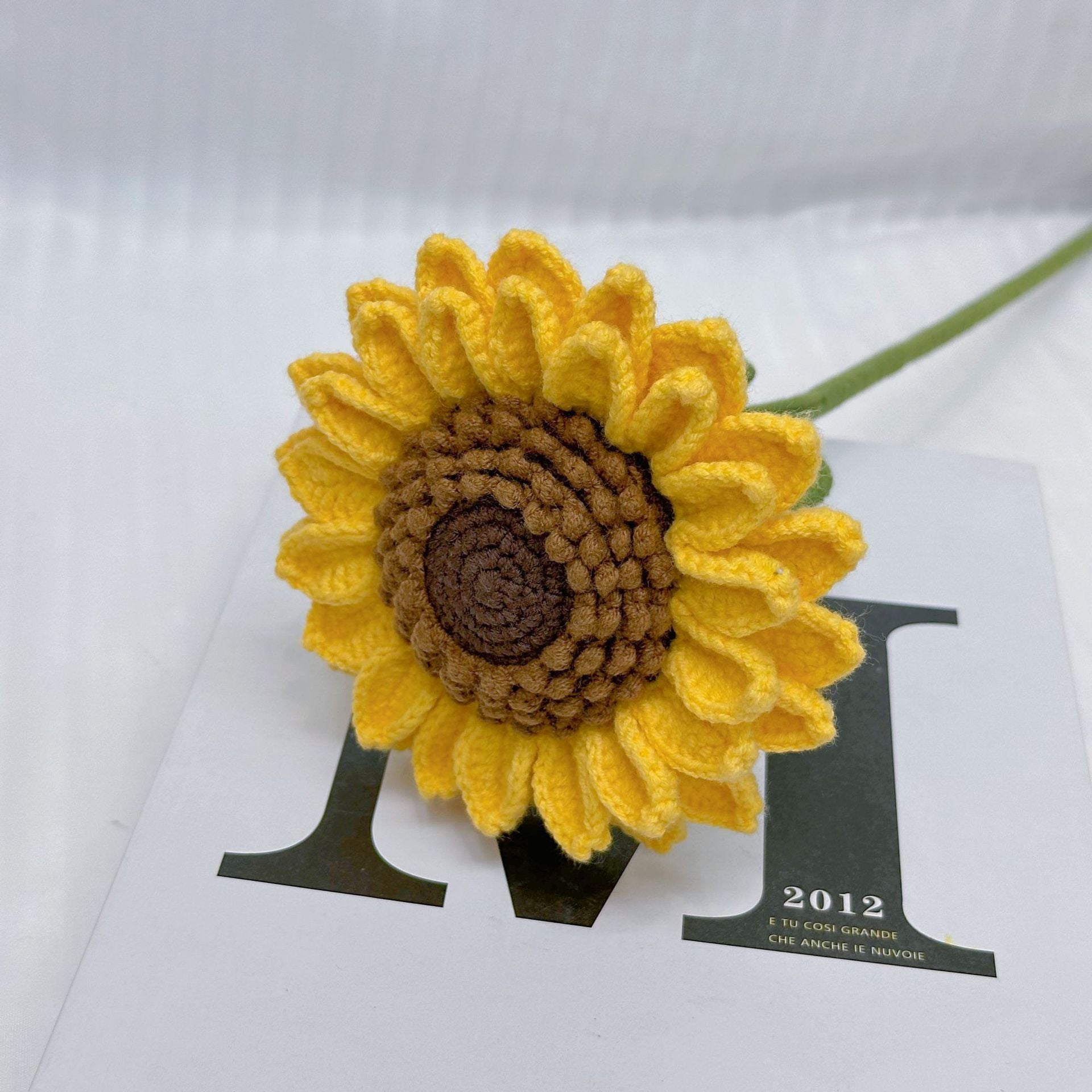 Handmade Crochet Sunflower & Rose Bouquet: Hypoallergenic No-Wilt Gift for Home/Desk, Holidays & Mother’s Day - Mia-yarnwhiper