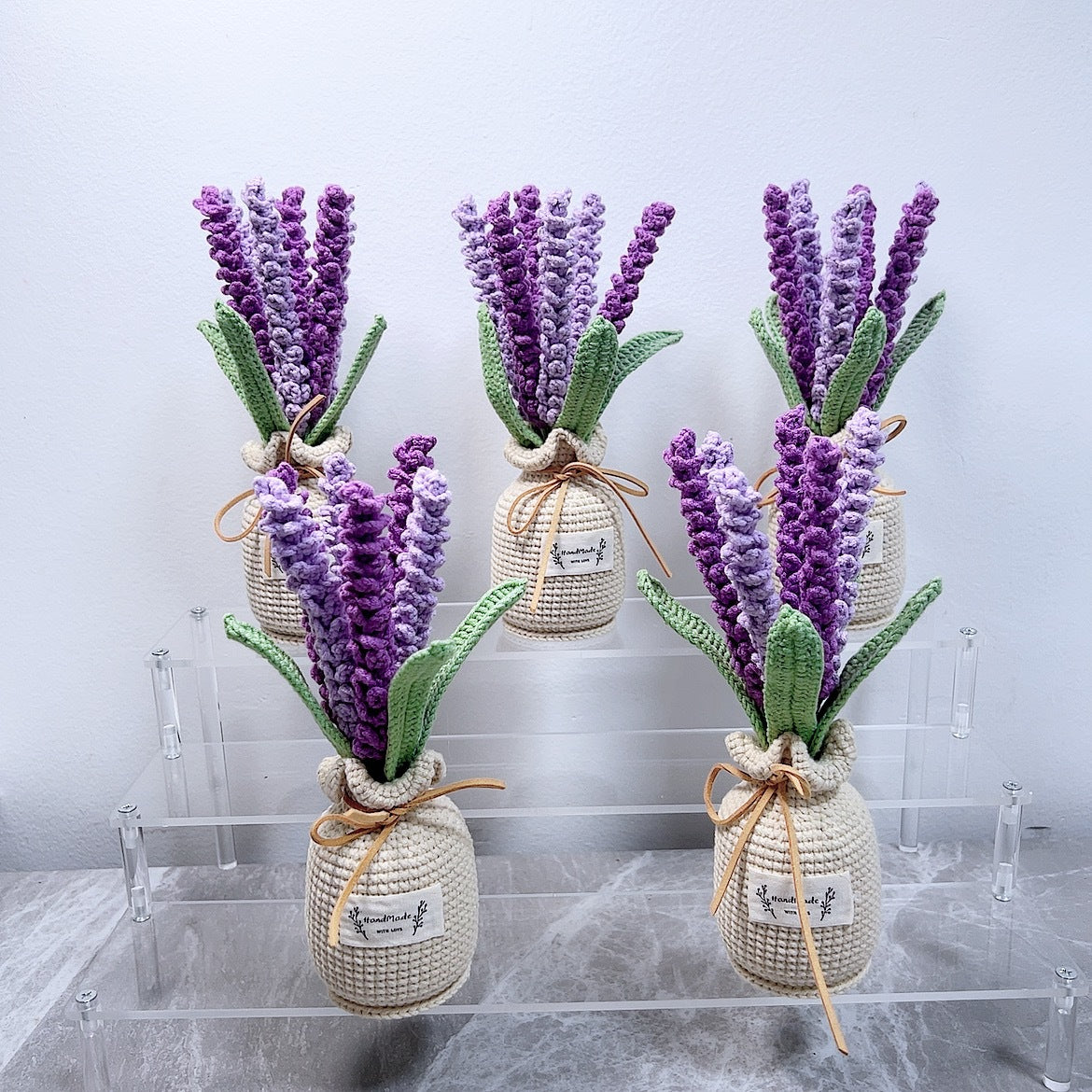 Handmade Crochet Lavender: Potted Desk Decor for Home/Office & Gift for Mother’s Day/Valentine’s Day - Mia-yarnwhiper