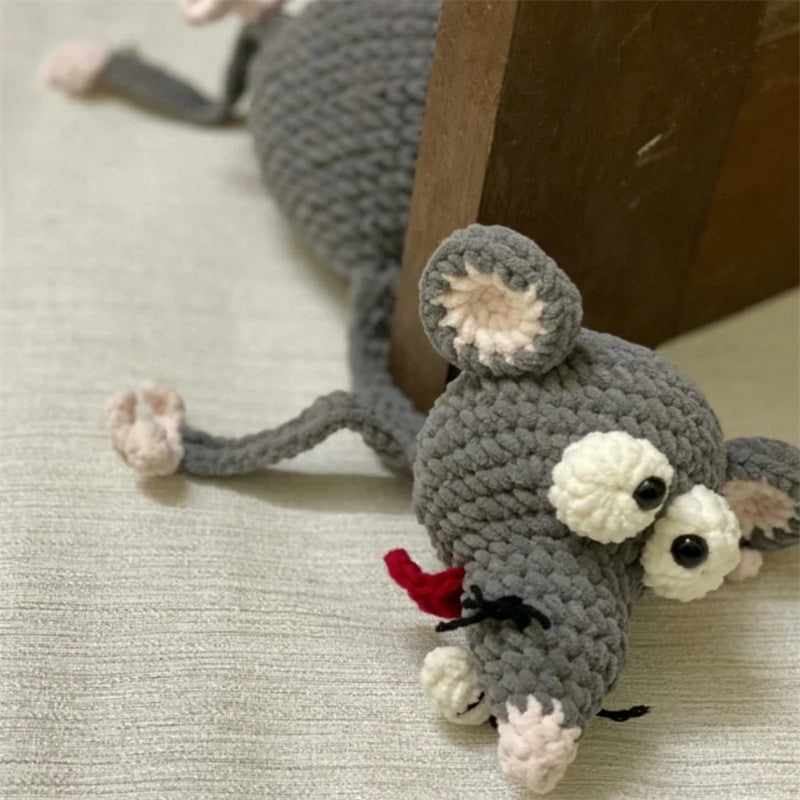 Funny Squashed Animal Crochet Door Stopper - Adorable Handmade Gecko/Frog/Santa Home Decor, Cute Functional Gift for Kids & Adults - Mia-yarnwhiper