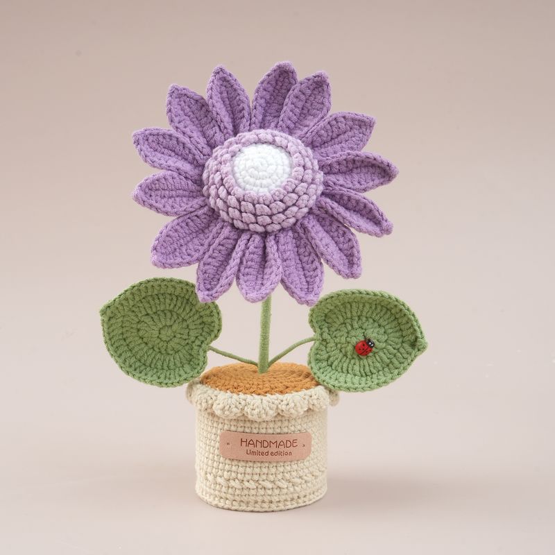 Handmade Crochet Sunflower Potted Bouquet: Cute Decor & Gift for Housewarming, Birthdays & Occasions - Mia-yarnwhiper