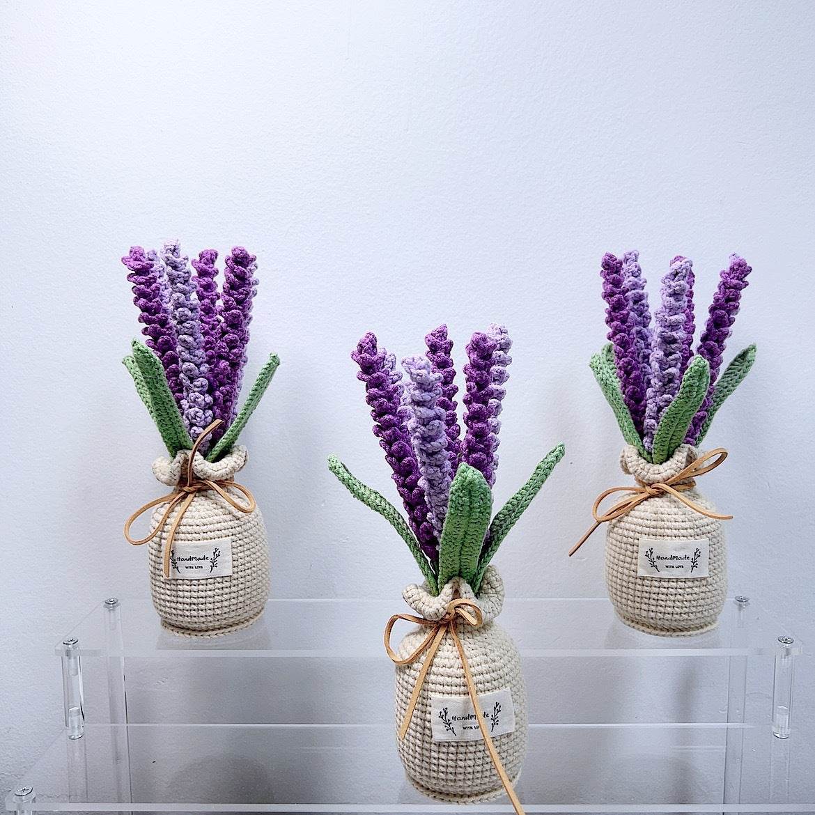Handmade Crochet Lavender: Potted Desk Decor for Home/Office & Gift for Mother’s Day/Valentine’s Day - Mia-yarnwhiper