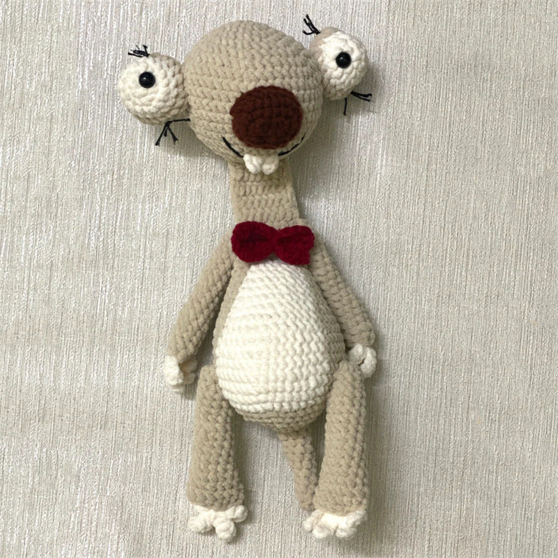 Funny Squashed Animal Crochet Door Stopper - Adorable Handmade Gecko/Frog/Santa Home Decor, Cute Functional Gift for Kids & Adults - Mia-yarnwhiper