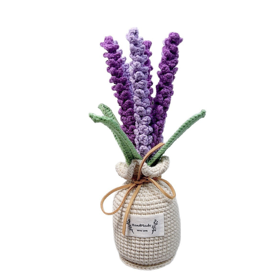 Handmade Crochet Lavender: Potted Desk Decor for Home/Office & Gift for Mother’s Day/Valentine’s Day - Mia-yarnwhiper
