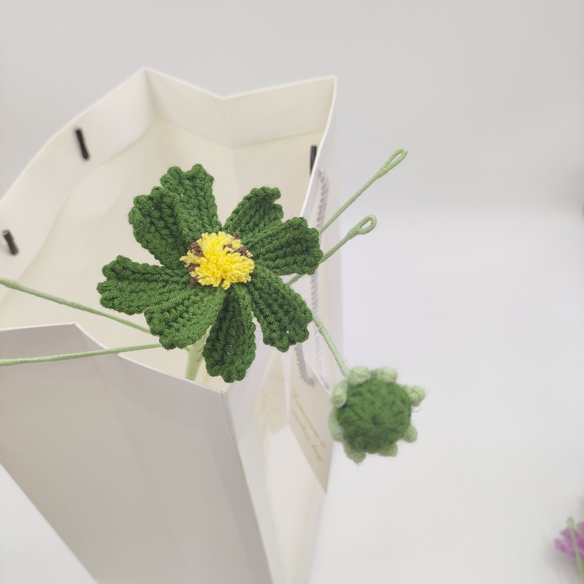 Handmade Crochet Cosmos Flower Bouquet | Eternal Handcrafted Flowers for Home Decor, Desk Decor & Holiday Gifts – Colorful Afghan Knit Floral Arrangement for Valentine’s/Mother’s Day - Mia-yarnwhiper