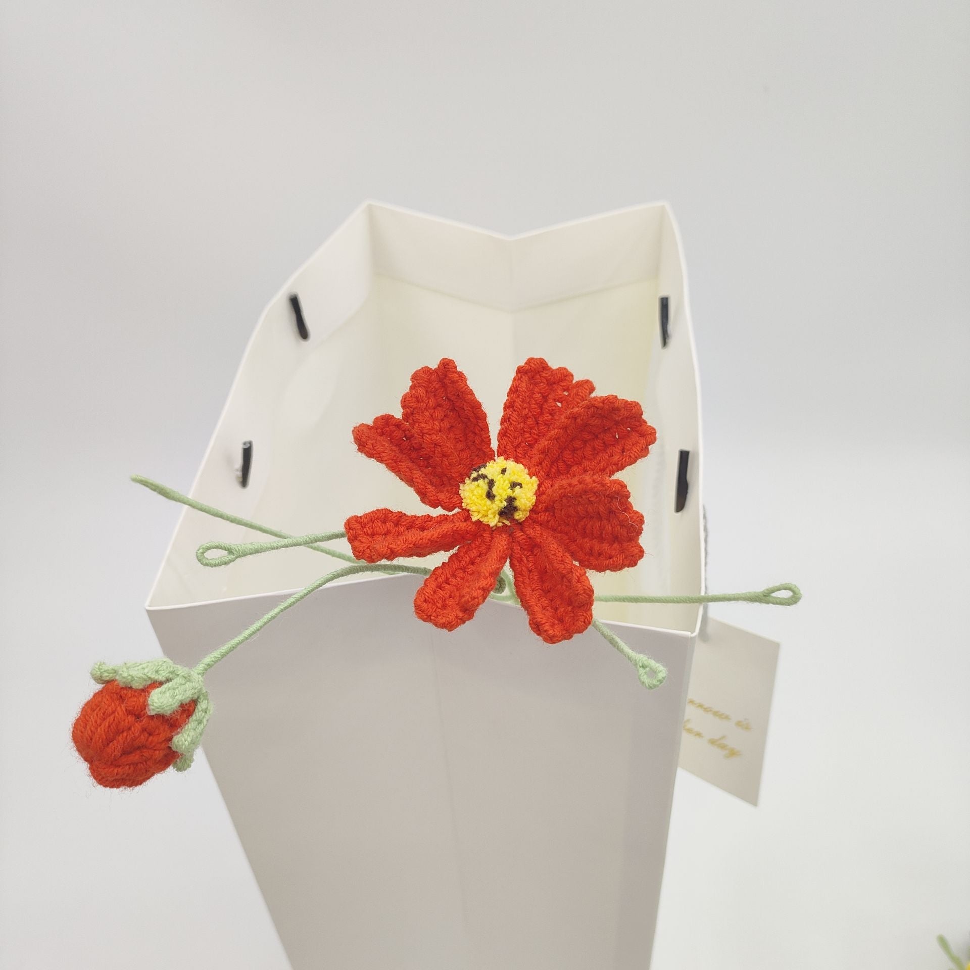 Handmade Crochet Cosmos Flower Bouquet | Eternal Handcrafted Flowers for Home Decor, Desk Decor & Holiday Gifts – Colorful Afghan Knit Floral Arrangement for Valentine’s/Mother’s Day - Mia-yarnwhiper