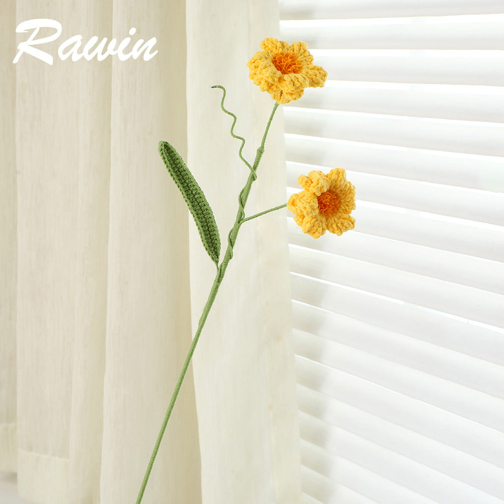 Handmade Crochet Yellow Floral Bouquet: Wilt-Proof, Hypoallergenic Gift for Home Decor & Special Occasions - Mia-yarnwhiper