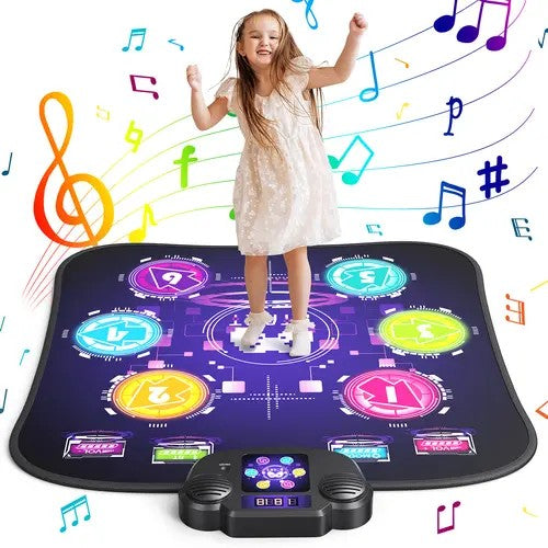 Merach Dance Mat Bluetooth Electronic Dance Pad with Light-up 6-Button 8-Button Built-in Music Dance Game Toy Gift for Kids Girls Boys 3-12 Years Old Portable Play - Mia-yarnwhiper