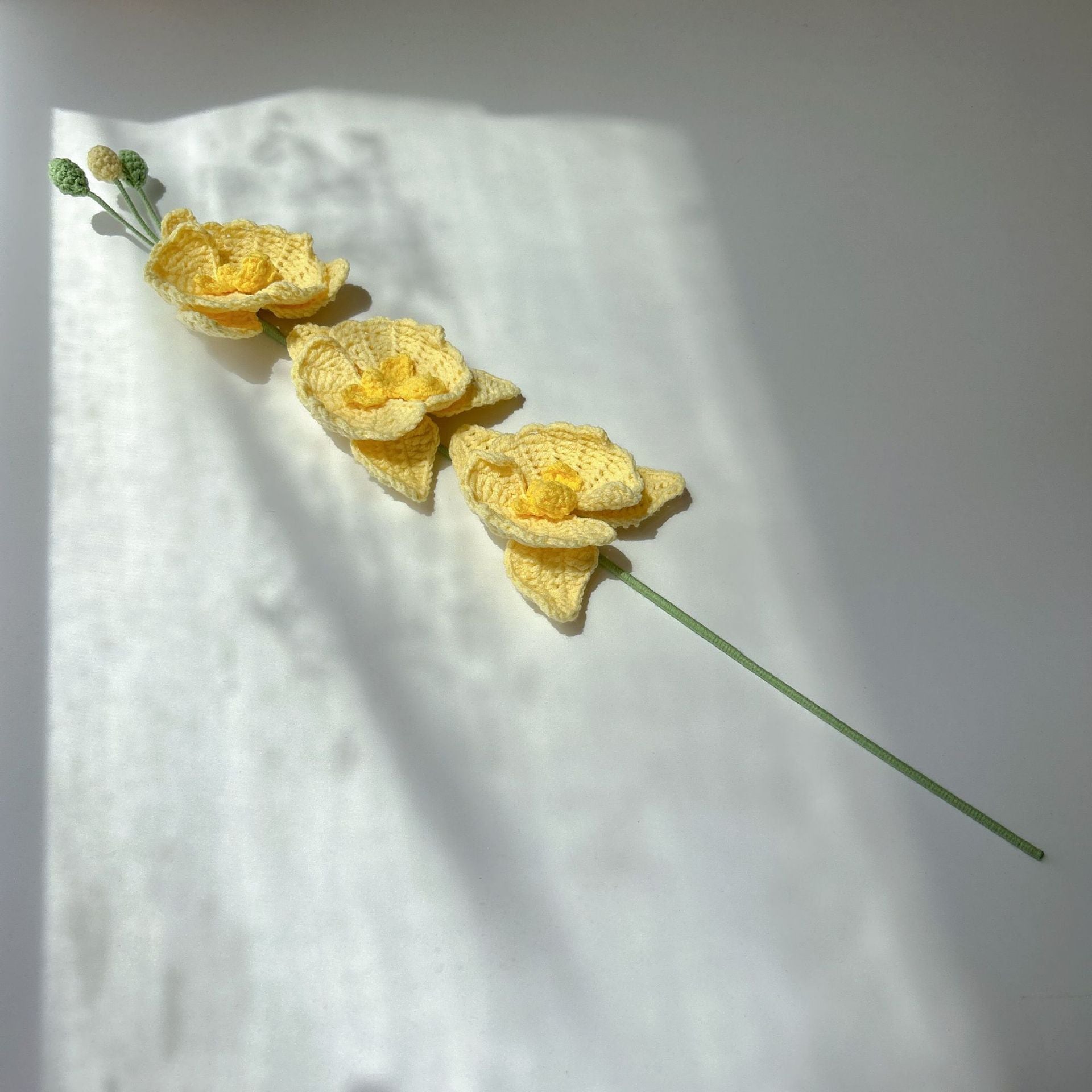 Handmade Crochet Orchid Bouquet: Elegant Home Decor, Desk Ornament & Gift for Housewarming, Birthdays & Occasions - Mia-yarnwhiper