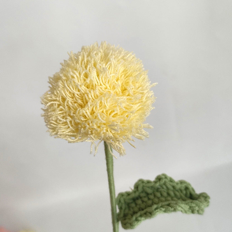 Handmade Crochet Pom Pom Chrysanthemum Bouquet: Home Decor, Desk Ornament & Gift for Housewarming, Birthdays & Occasions - Mia-yarnwhiper