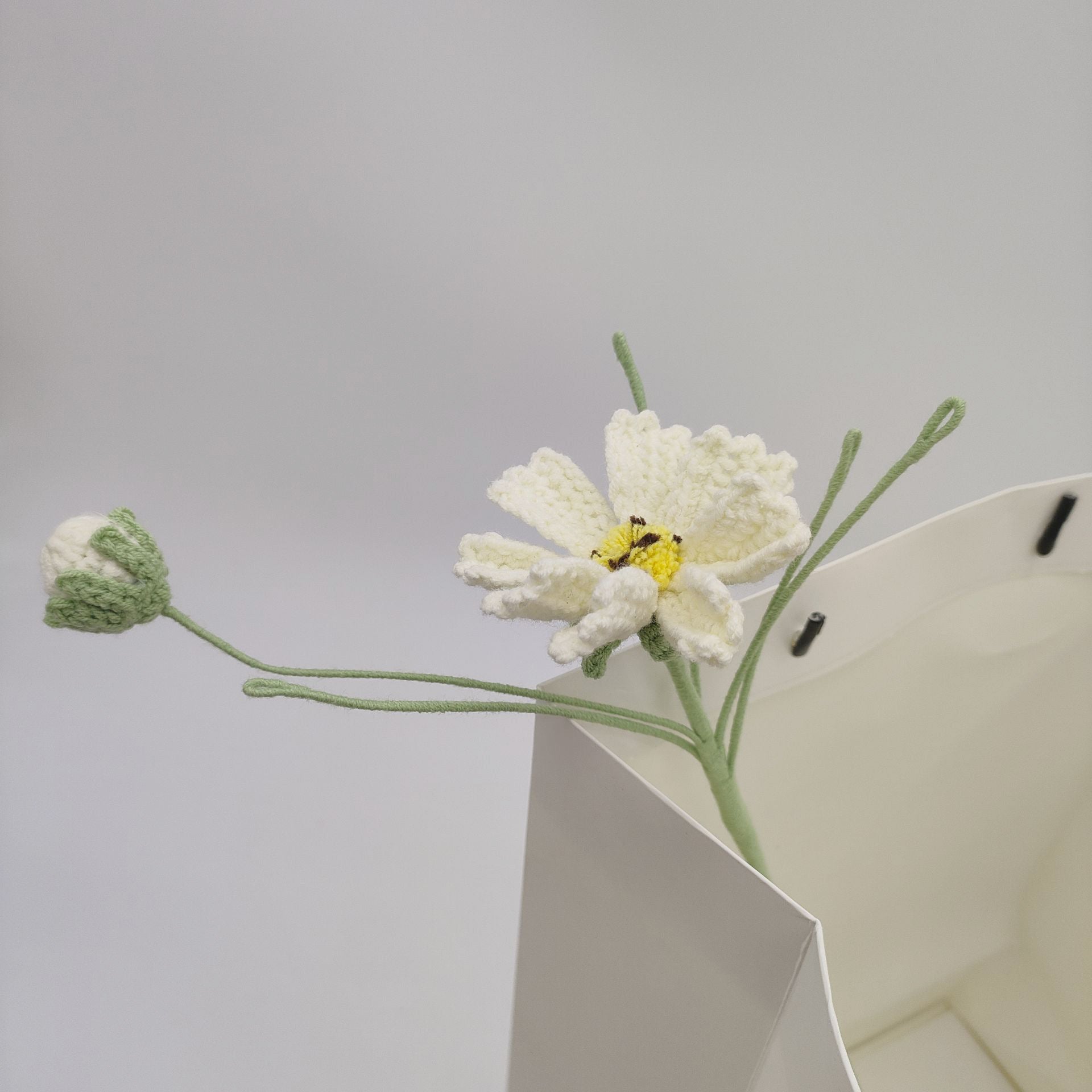 Handmade Crochet Cosmos Flower Bouquet | Eternal Handcrafted Flowers for Home Decor, Desk Decor & Holiday Gifts – Colorful Afghan Knit Floral Arrangement for Valentine’s/Mother’s Day - Mia-yarnwhiper