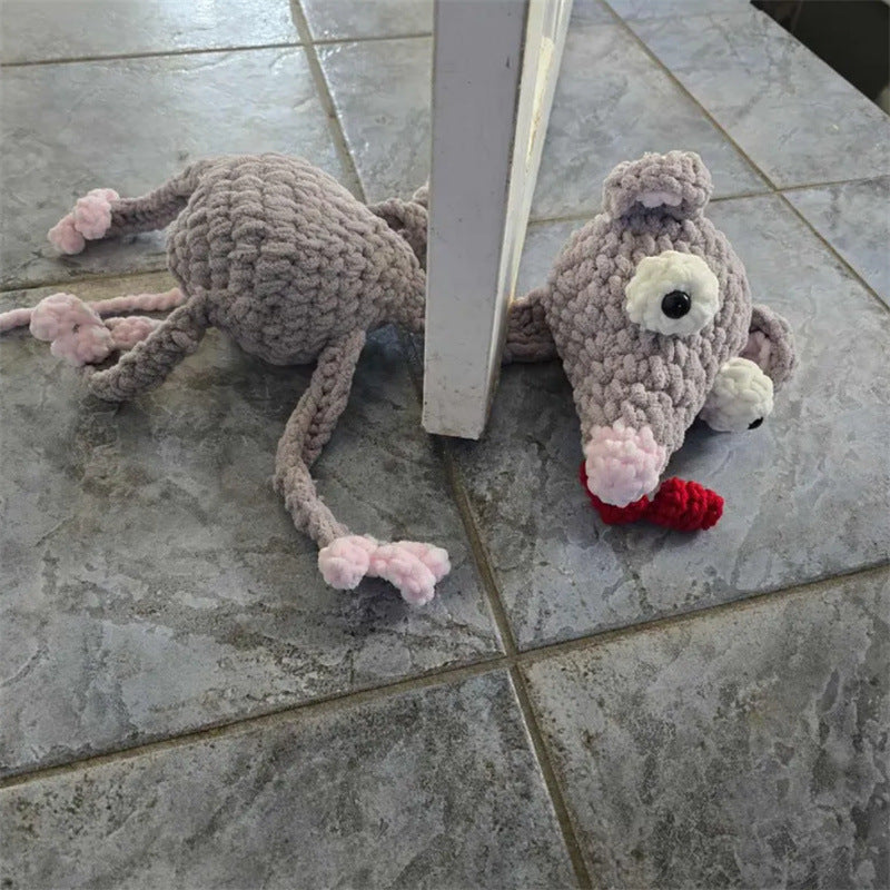 Funny Squashed Animal Crochet Door Stopper - Adorable Handmade Gecko/Frog/Santa Home Decor, Cute Functional Gift for Kids & Adults - Mia-yarnwhiper