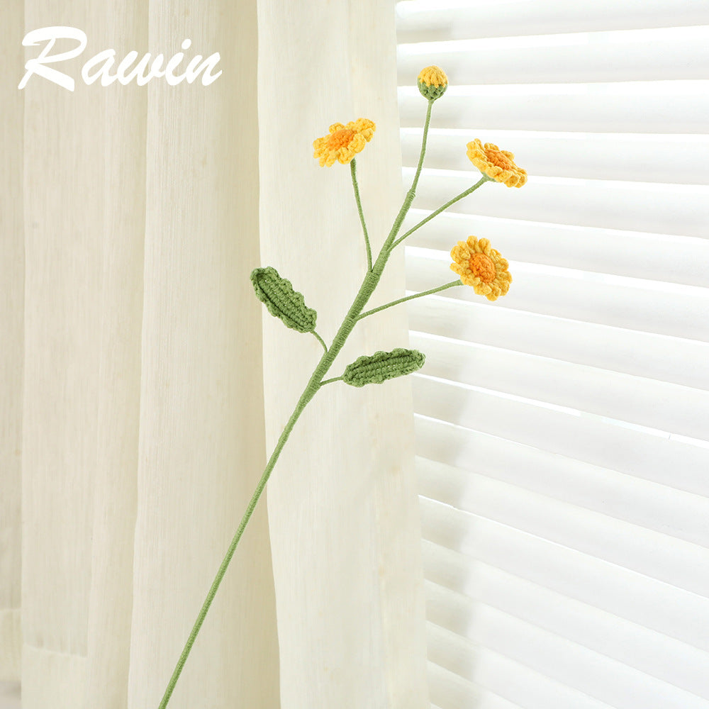 Handmade Crochet Yellow Floral Bouquet: Wilt-Proof, Hypoallergenic Gift for Home Decor & Special Occasions - Mia-yarnwhiper