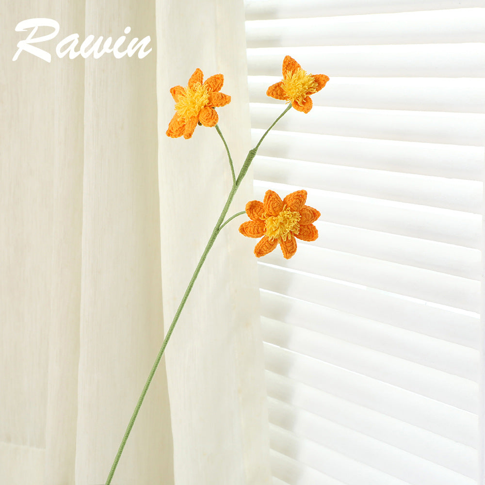 Handmade Crochet Yellow Floral Bouquet: Wilt-Proof, Hypoallergenic Gift for Home Decor & Special Occasions - Mia-yarnwhiper