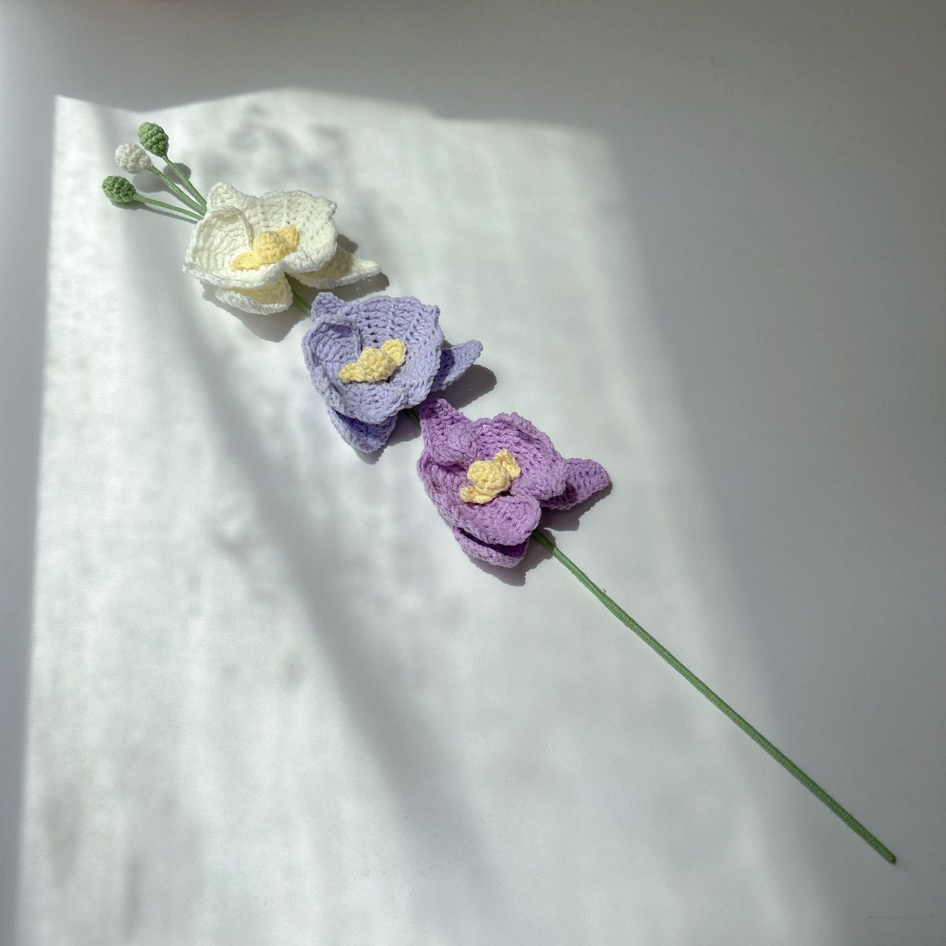 Handmade Crochet Orchid Bouquet: Elegant Home Decor, Desk Ornament & Gift for Housewarming, Birthdays & Occasions - Mia-yarnwhiper