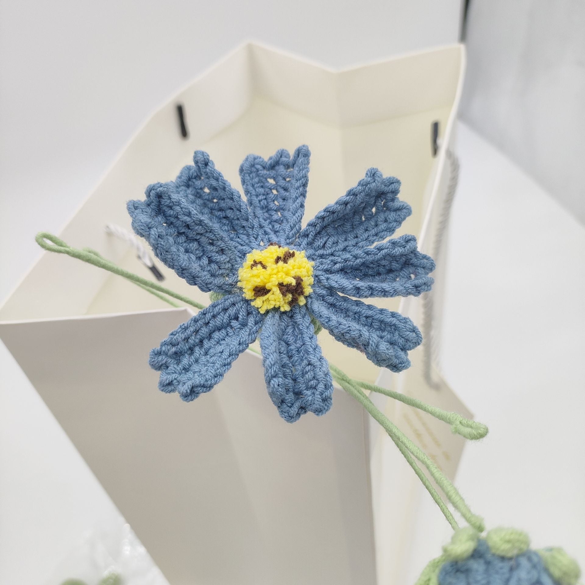 Handmade Crochet Cosmos Flower Bouquet | Eternal Handcrafted Flowers for Home Decor, Desk Decor & Holiday Gifts – Colorful Afghan Knit Floral Arrangement for Valentine’s/Mother’s Day - Mia-yarnwhiper