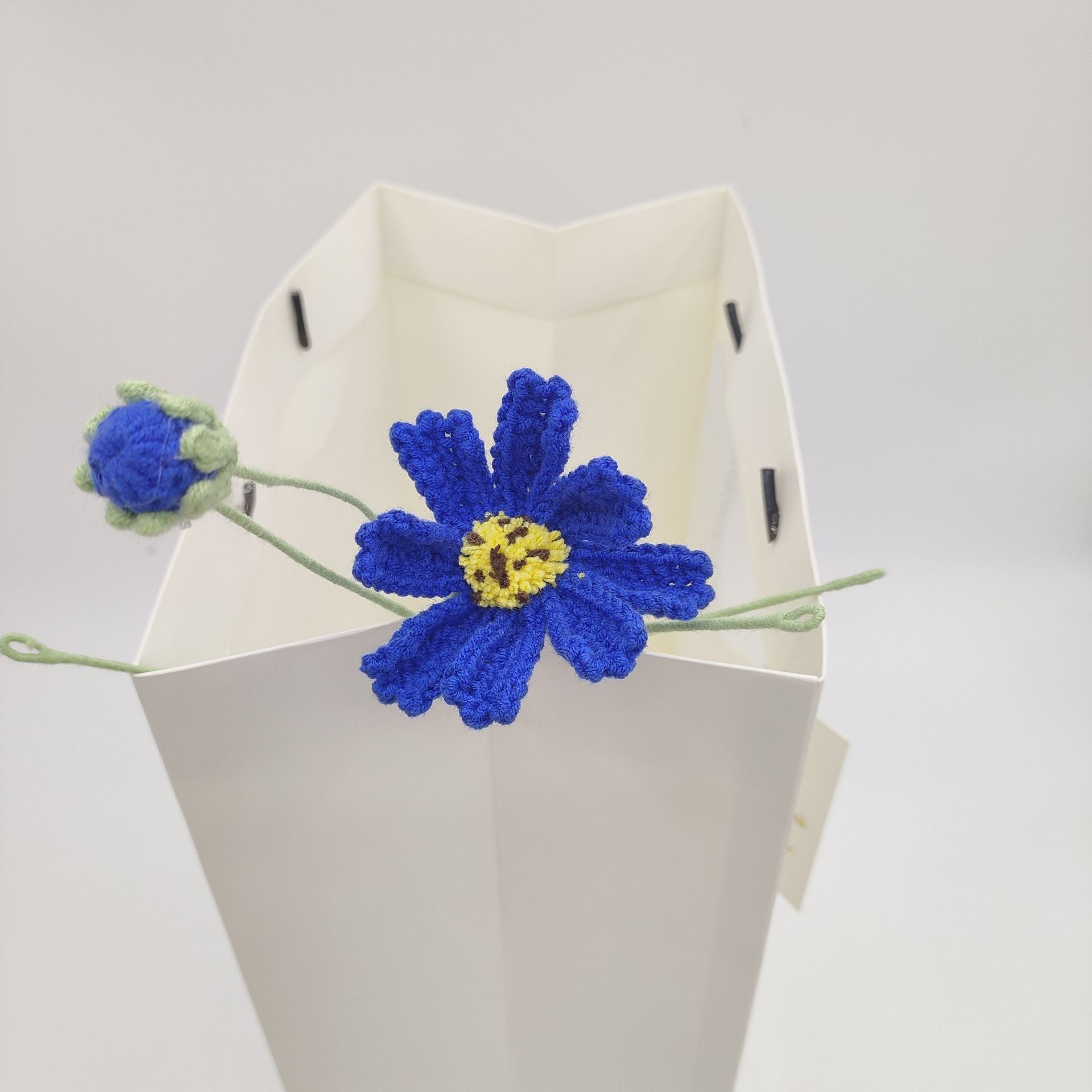 Handmade Crochet Cosmos Flower Bouquet | Eternal Handcrafted Flowers for Home Decor, Desk Decor & Holiday Gifts – Colorful Afghan Knit Floral Arrangement for Valentine’s/Mother’s Day - Mia-yarnwhiper