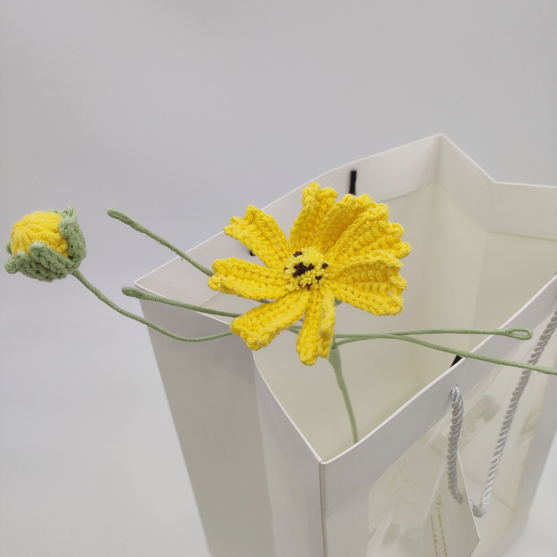 Handmade Crochet Cosmos Flower Bouquet | Eternal Handcrafted Flowers for Home Decor, Desk Decor & Holiday Gifts – Colorful Afghan Knit Floral Arrangement for Valentine’s/Mother’s Day - Mia-yarnwhiper