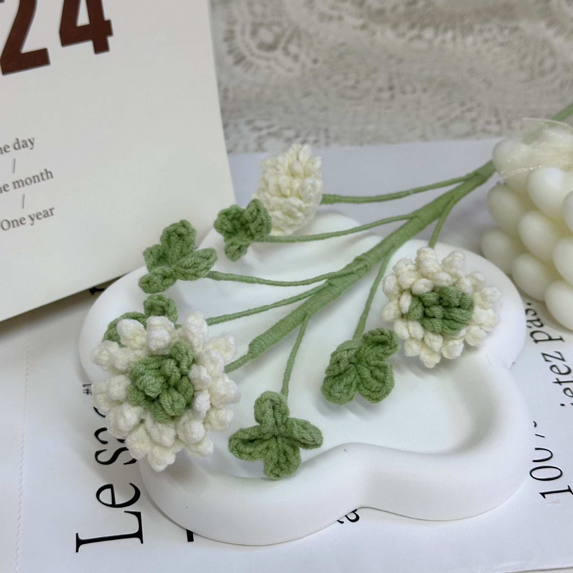 Handmade Crochet Flower Bouquet Assortment | Eternal Handcrafted Floral Decor for Home & Desk, Perfect Holiday Gift – Colorful Knit Flowers (Lily/Clematis/Cosmos) for Valentine’s/Mother’s Day - Mia-yarnwhiper