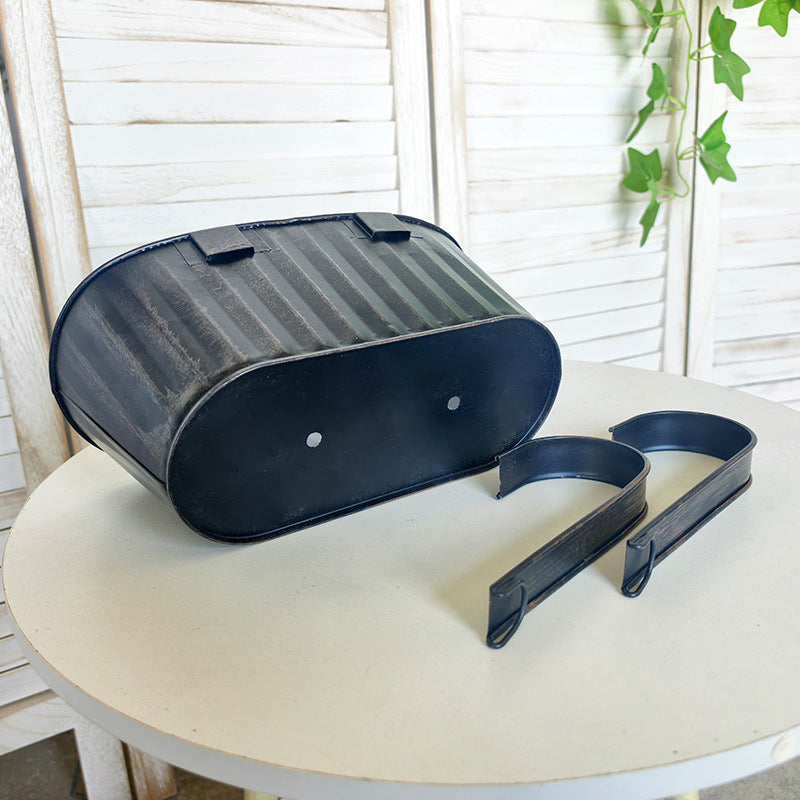 Vintage Removable Hanging Metal Planter Bucket: Rustic Farmhouse Decor for Indoor Wall & Outdoor Garden Display - Mia-yarnwhiper