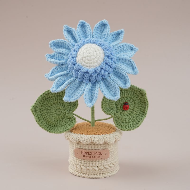 Handmade Crochet Sunflower Potted Bouquet: Cute Decor & Gift for Housewarming, Birthdays & Occasions - Mia-yarnwhiper