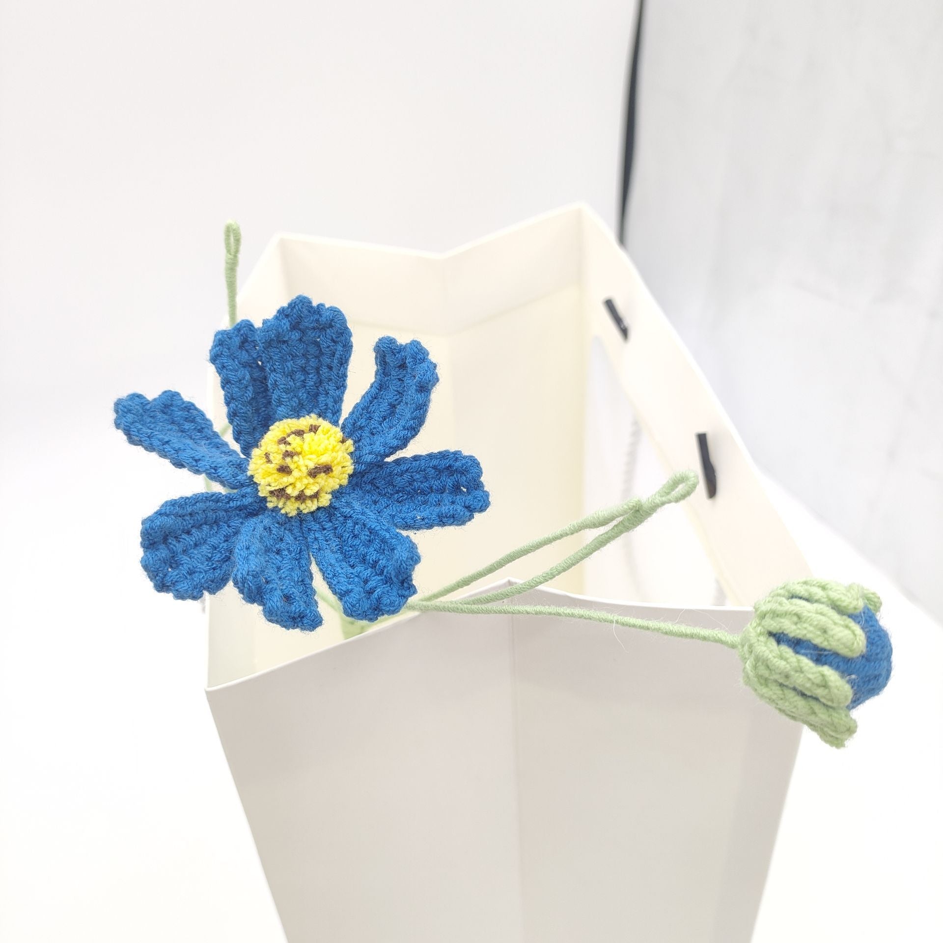 Handmade Crochet Cosmos Flower Bouquet | Eternal Handcrafted Flowers for Home Decor, Desk Decor & Holiday Gifts – Colorful Afghan Knit Floral Arrangement for Valentine’s/Mother’s Day - Mia-yarnwhiper